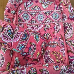 Vera Bradley large backpack and zip top case